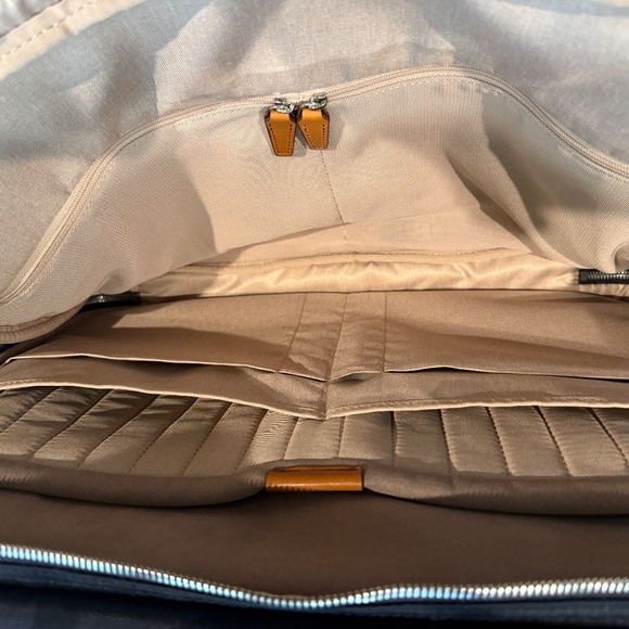 Stuart & Lao Cary Briefcase - The Double - Navy and Tan - Picture 6 of 6